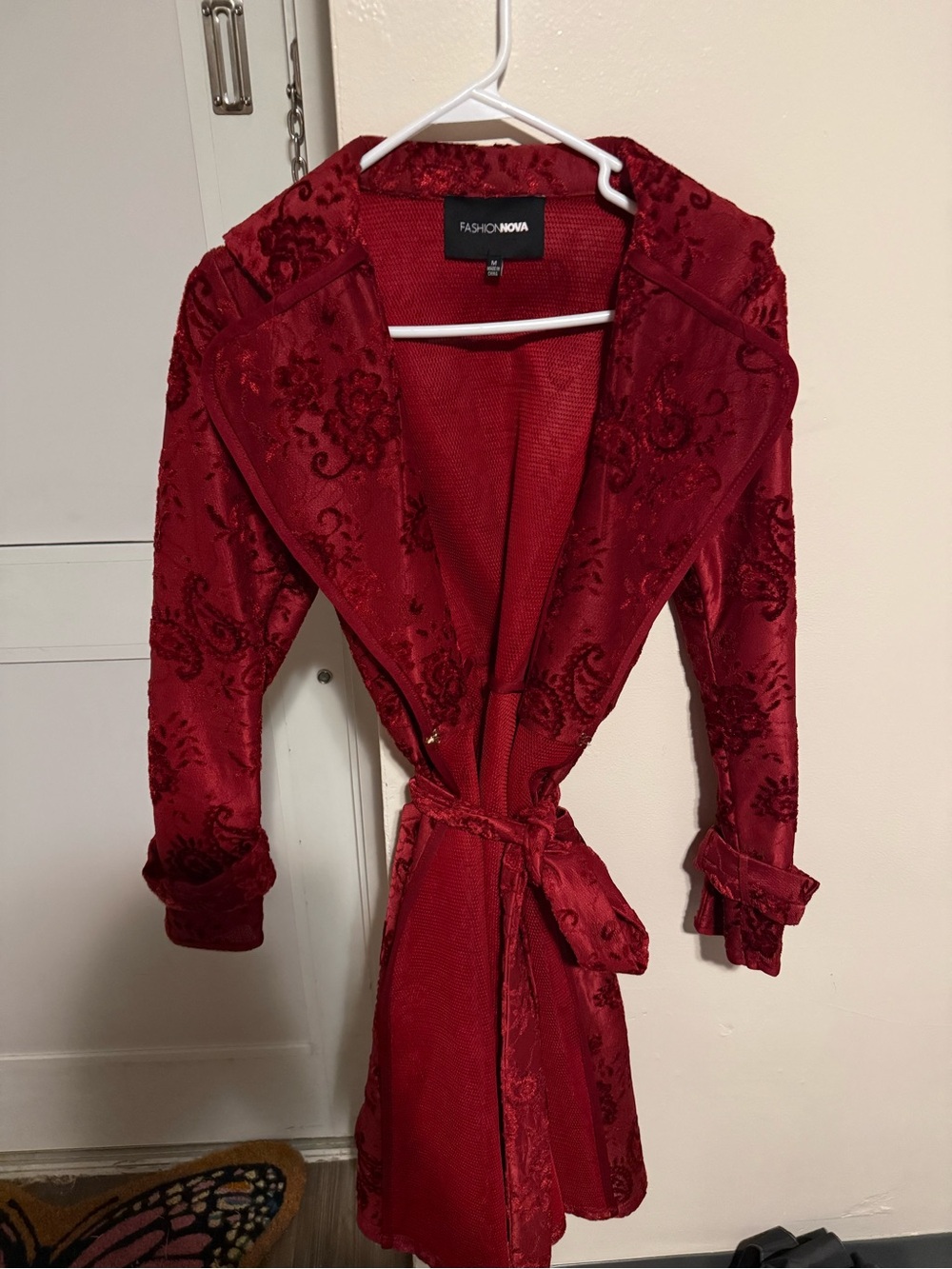 Fashion Nova Red Textured Jacket
